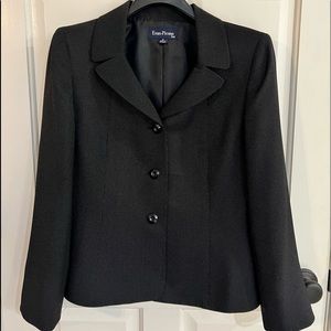 Evan Picone Jacket, Blazer, Black Print, Stylish, Great Condition, Size 14